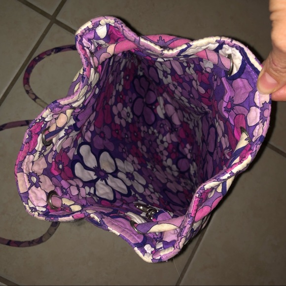 Vera Bradley Drawstring Backpack in Petal Power - Picture 3 of 4